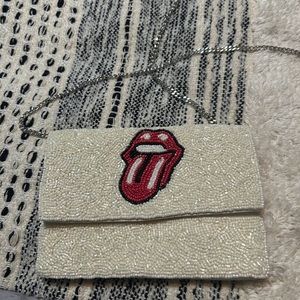 Rolling Stones Beaded Crossbody